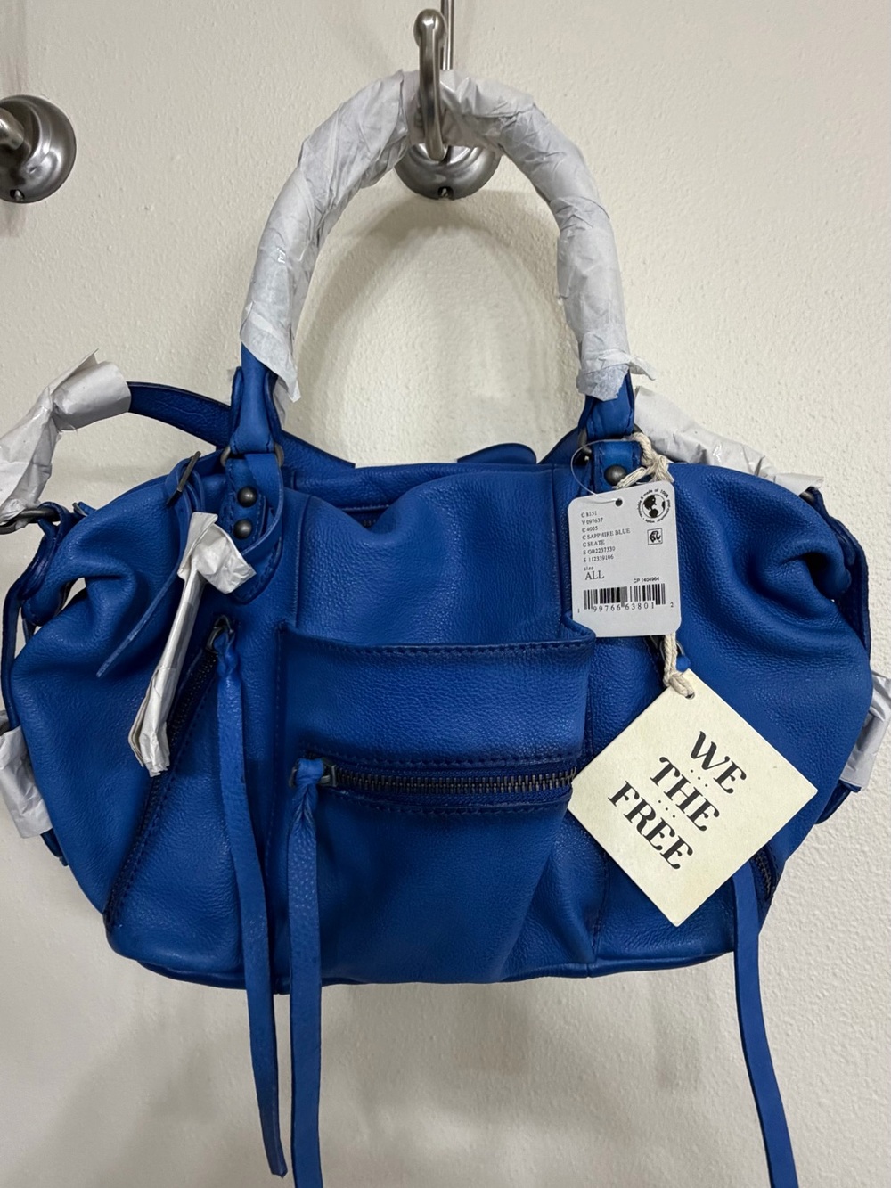 BRAND NEW Free People Baby Emerson Tote Bag limited edition color Sapphire Blue
